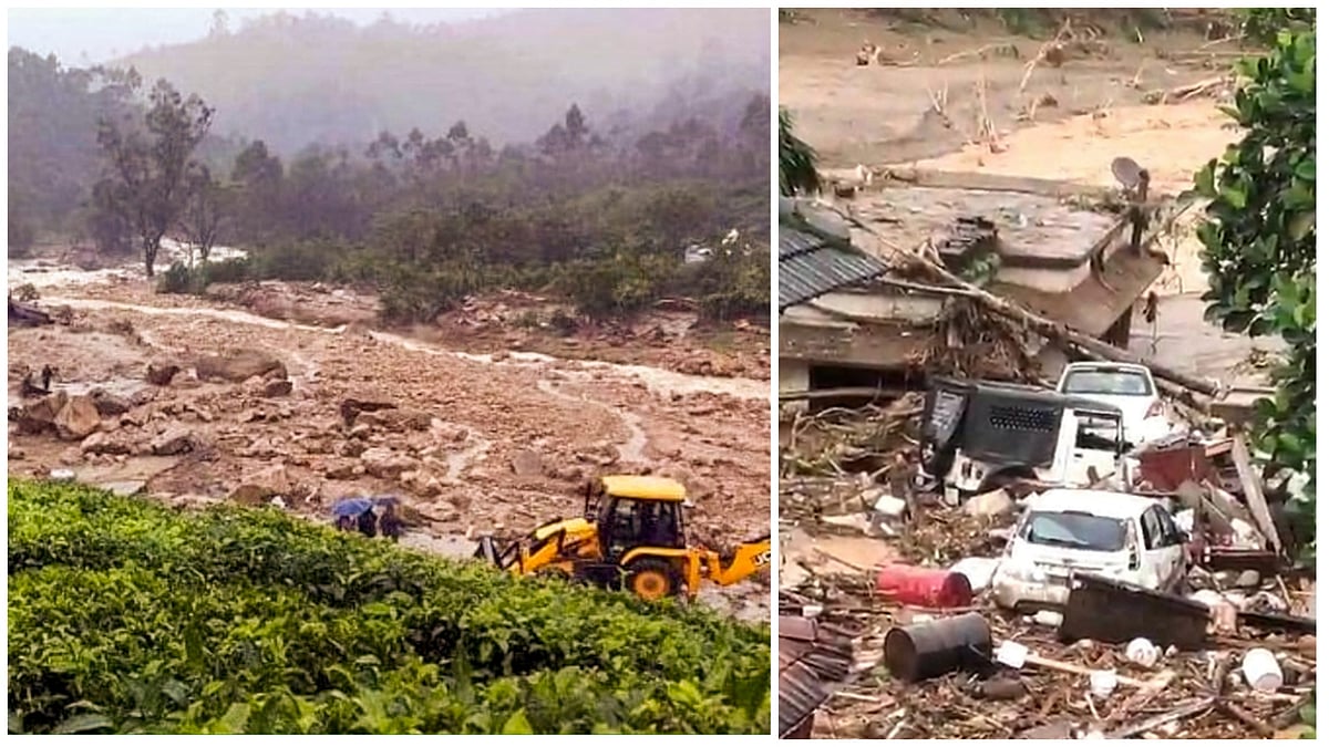 The picturesque villages of Mundakkai, Chooralmala, Attamala, and Noolpuzha were cut off from other areas, leaving many stranded, after the landslides, which led to a desert-like appearance in many places of Wayanad - PTI images